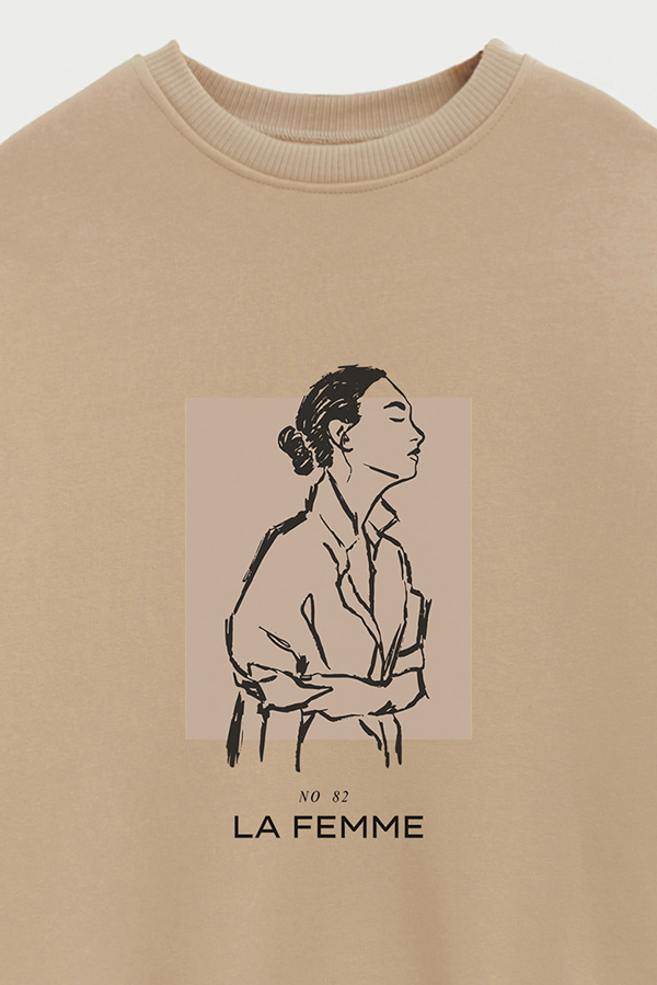 BUZO CREWNECK ESTAMPADO W LA FEMME 82