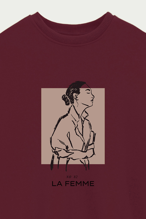 BUZO CREWNECK ESTAMPADO W LA FEMME 82