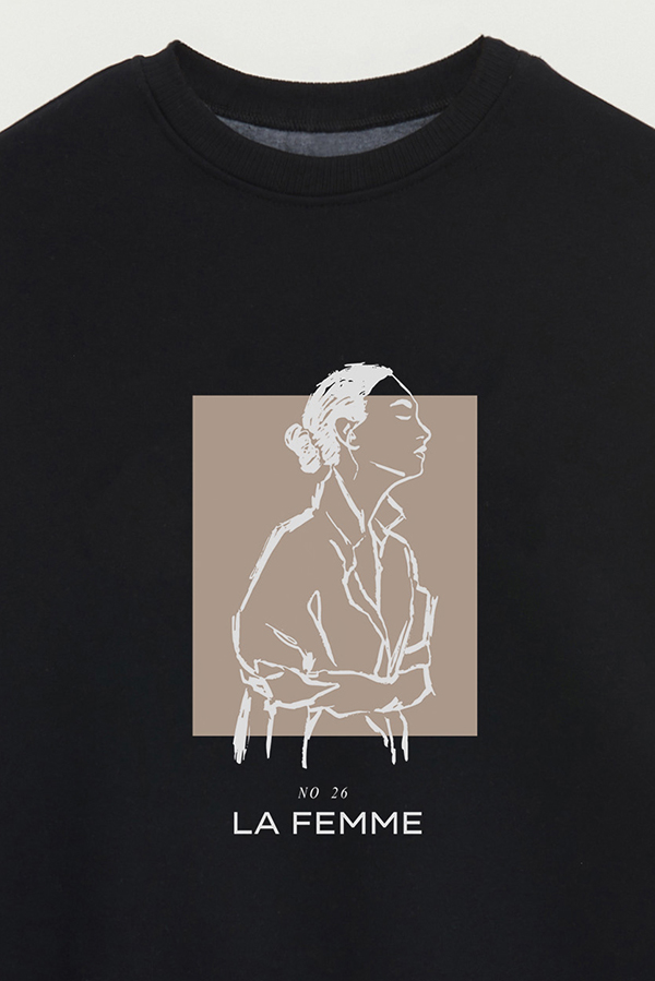 BUZO CREWNECK ESTAMPADO W LA FEMME 82