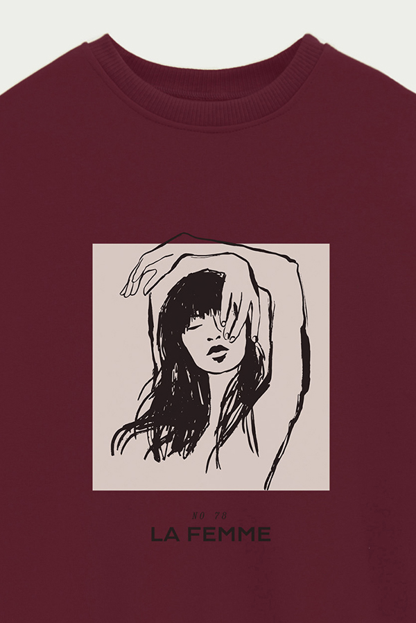 BUZO CREWNECK ESTAMPADO W LA FEMME 78