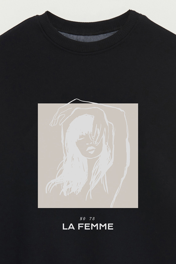 BUZO CREWNECK ESTAMPADO W LA FEMME 78