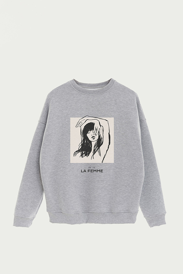 BUZO CREWNECK ESTAMPADO W LA FEMME 78