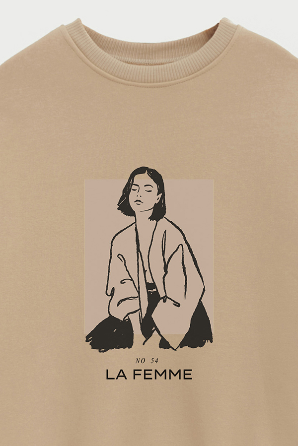 BUZO CREWNECK ESTAMPADO W LA FEMME 54