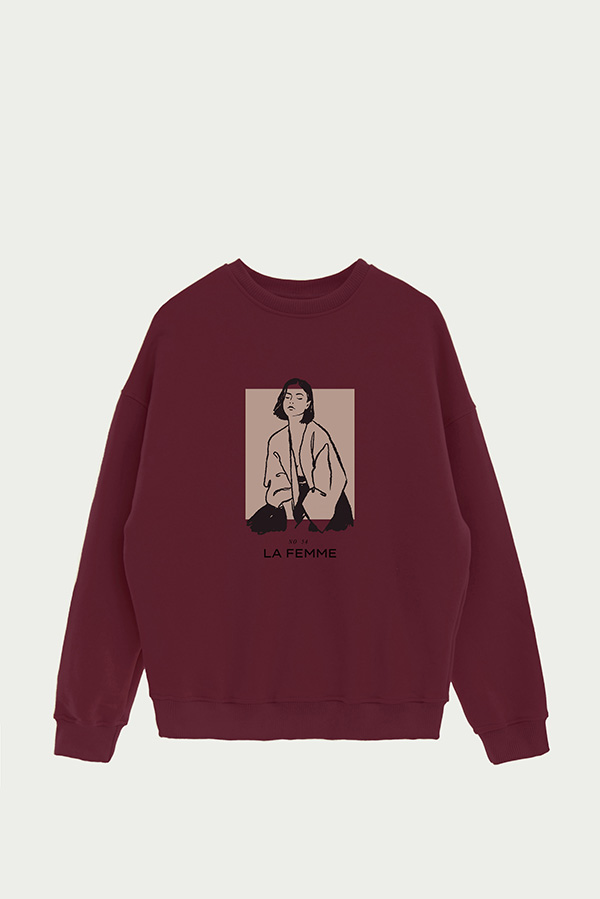 BUZO CREWNECK ESTAMPADO W LA FEMME 54