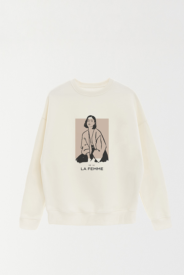 BUZO CREWNECK ESTAMPADO W LA FEMME 54