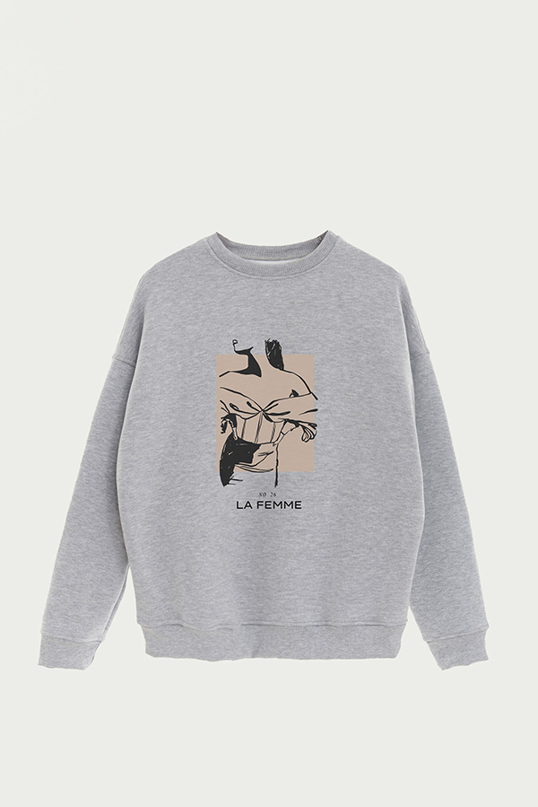 BUZO CREWNECK ESTAMPADO W LA FEMME 26
