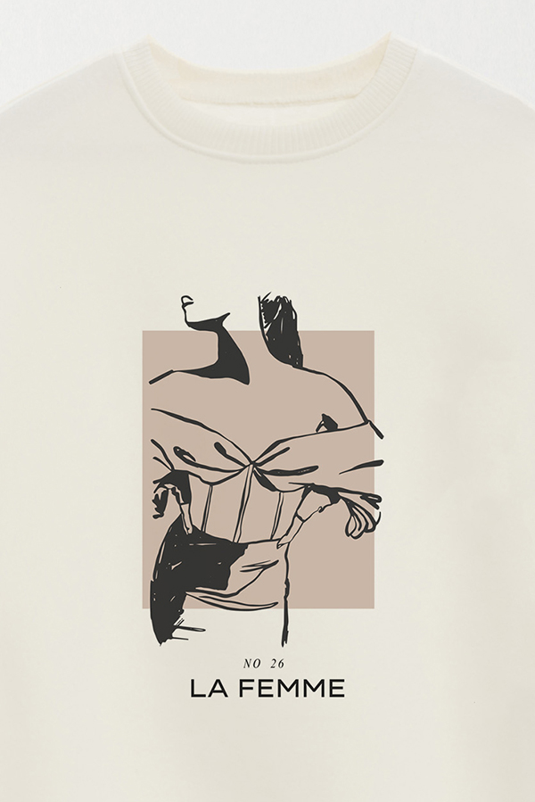 BUZO CREWNECK ESTAMPADO W LA FEMME 26