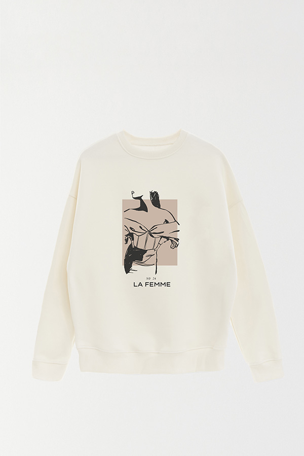 BUZO CREWNECK ESTAMPADO W LA FEMME 26