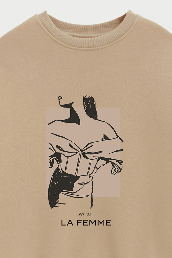 BUZO CREWNECK ESTAMPADO W LA FEMME 26