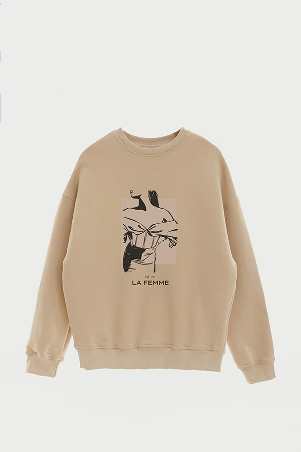 BUZO CREWNECK ESTAMPADO W LA FEMME 26