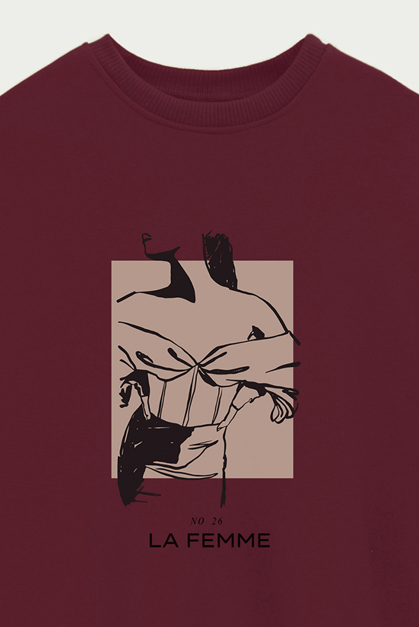 BUZO CREWNECK ESTAMPADO W LA FEMME 26