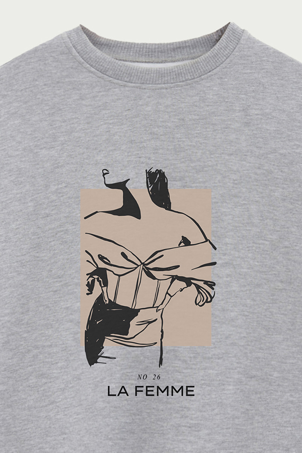 BUZO CREWNECK ESTAMPADO W LA FEMME 26