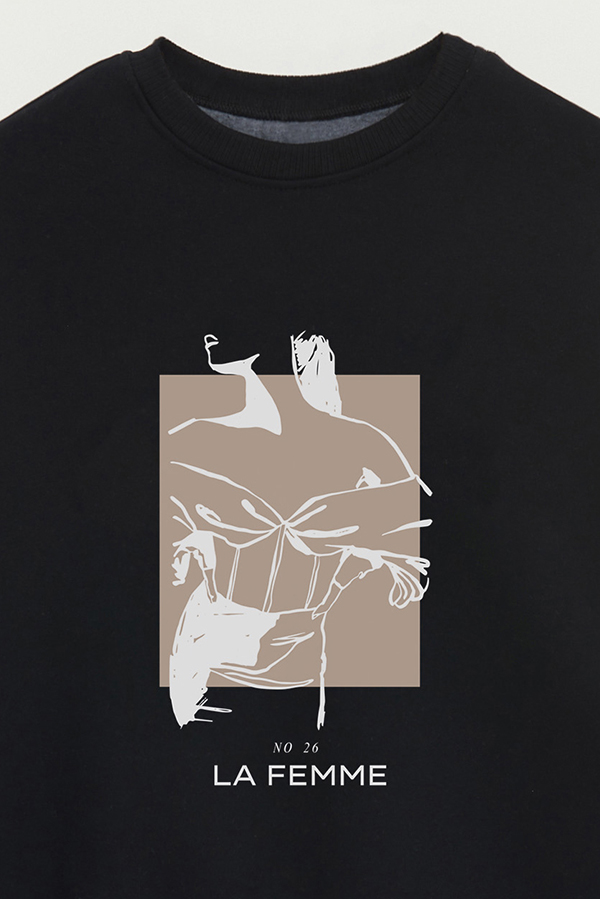 BUZO CREWNECK ESTAMPADO W LA FEMME 26