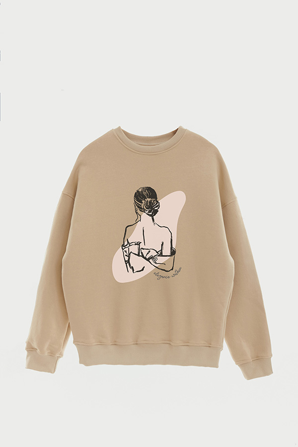 BUZO CREWNECK ESTAMPADO W ELEGANCE