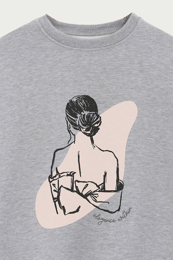 BUZO CREWNECK ESTAMPADO W ELEGANCE