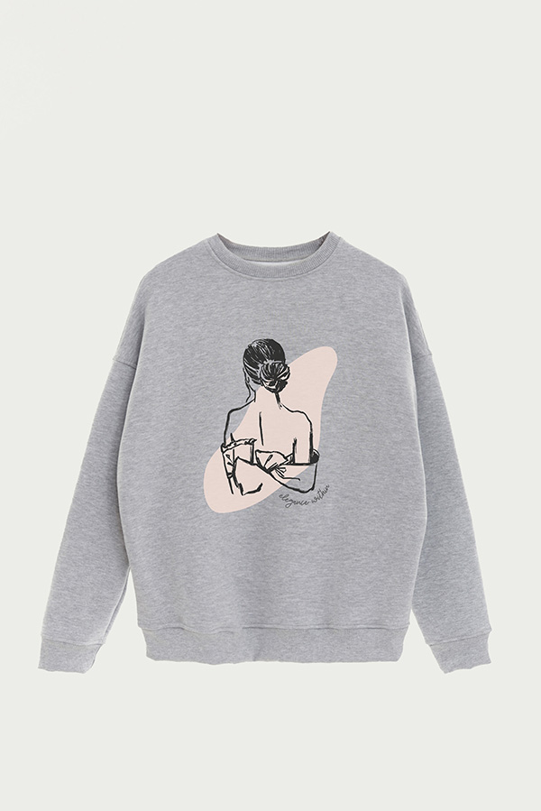 BUZO CREWNECK ESTAMPADO W ELEGANCE