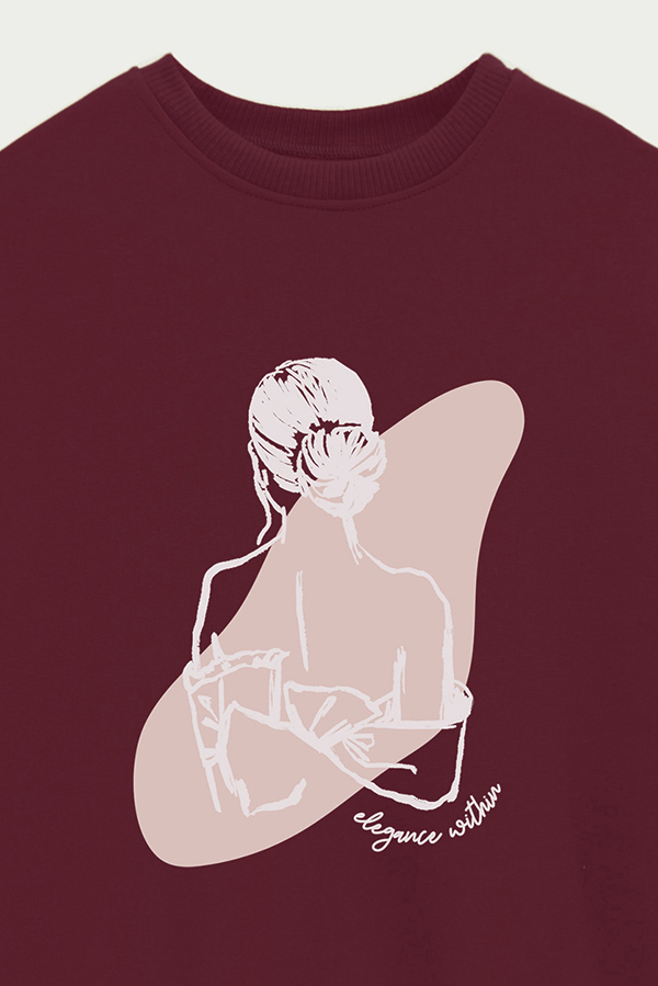 BUZO CREWNECK ESTAMPADO W ELEGANCE