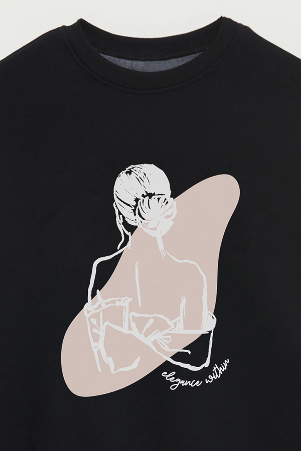 BUZO CREWNECK ESTAMPADO W ELEGANCE