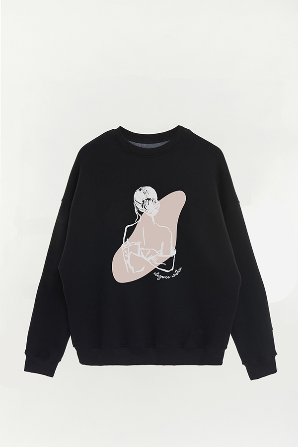 BUZO CREWNECK ESTAMPADO W ELEGANCE