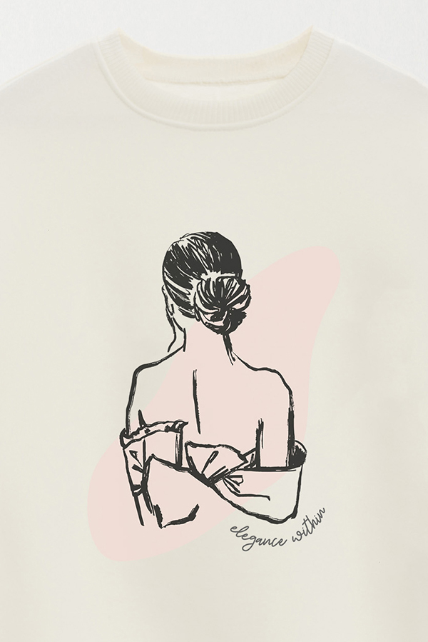 BUZO CREWNECK ESTAMPADO W ELEGANCE