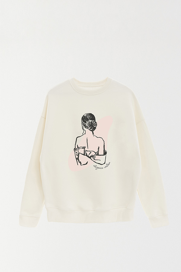 BUZO CREWNECK ESTAMPADO W ELEGANCE