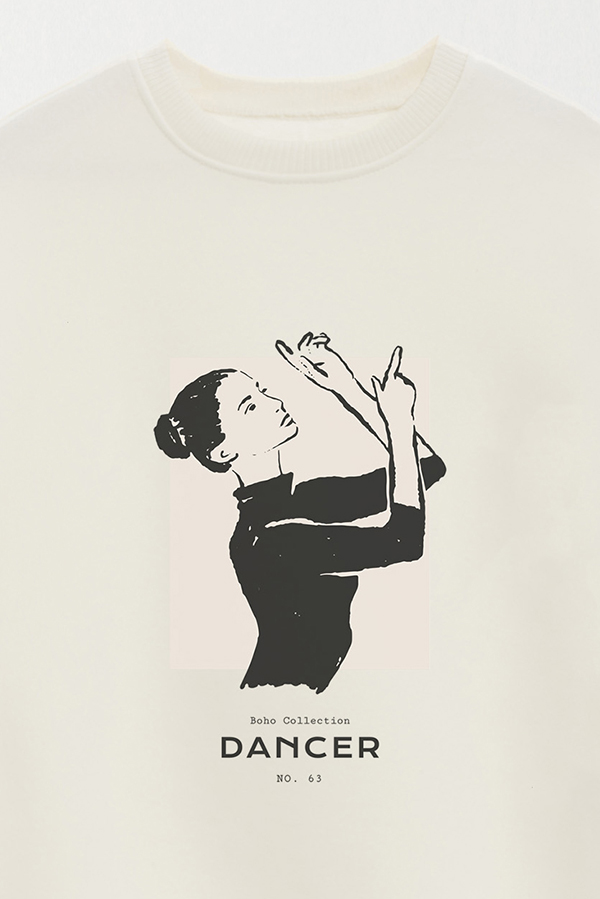 BUZO CREWNECK ESTAMPADO W DANCER 63