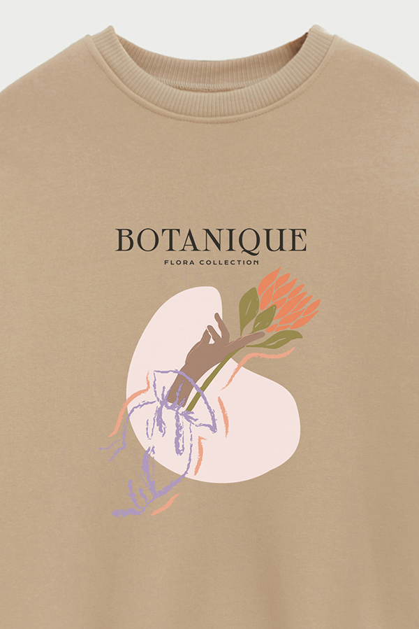 BUZO CREWNECK ESTAMPADO W BOTANIQUE