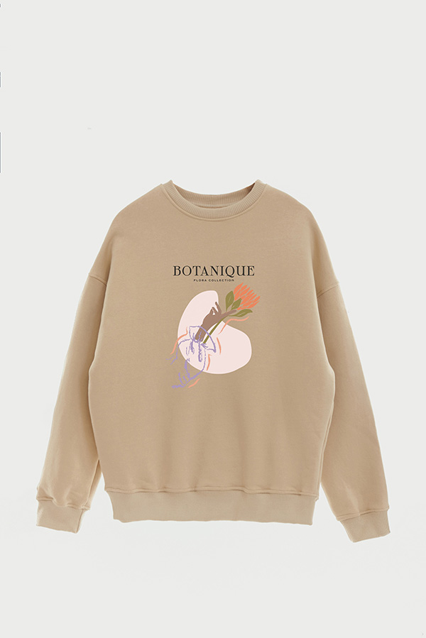 BUZO CREWNECK ESTAMPADO W BOTANIQUE