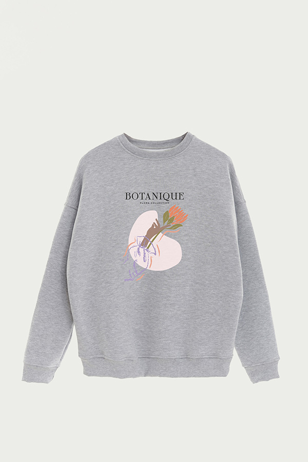 BUZO CREWNECK ESTAMPADO W BOTANIQUE