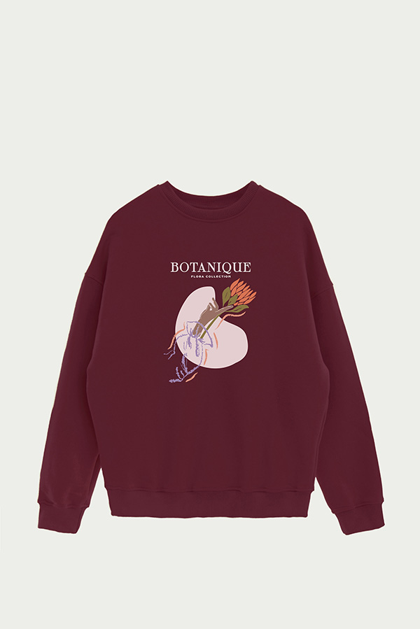 BUZO CREWNECK ESTAMPADO W BOTANIQUE