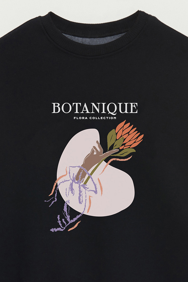 BUZO CREWNECK ESTAMPADO W BOTANIQUE