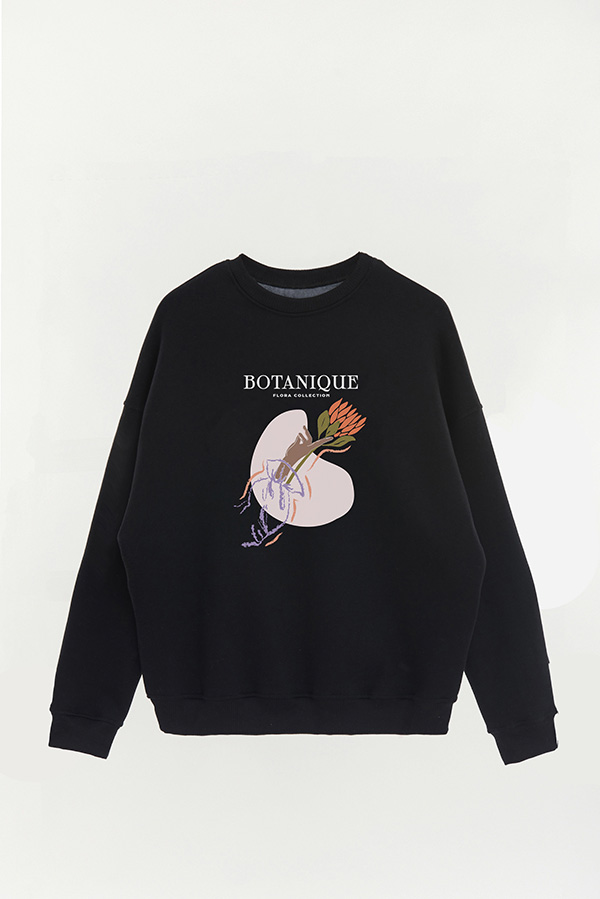 BUZO CREWNECK ESTAMPADO W BOTANIQUE