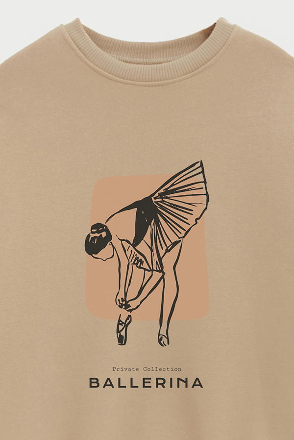 BUZO CREWNECK ESTAMPADO W BALLERINA