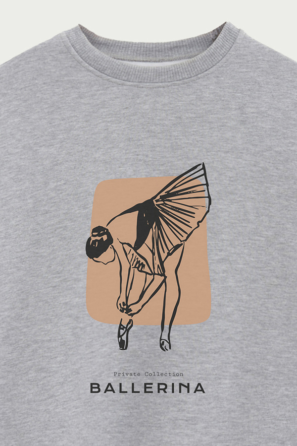 BUZO CREWNECK ESTAMPADO W BALLERINA