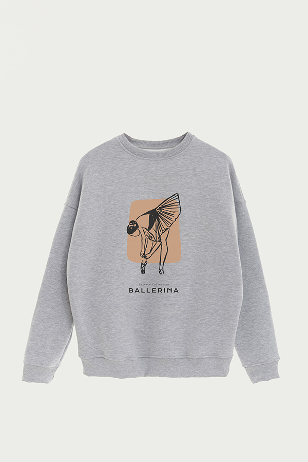 BUZO CREWNECK ESTAMPADO W BALLERINA