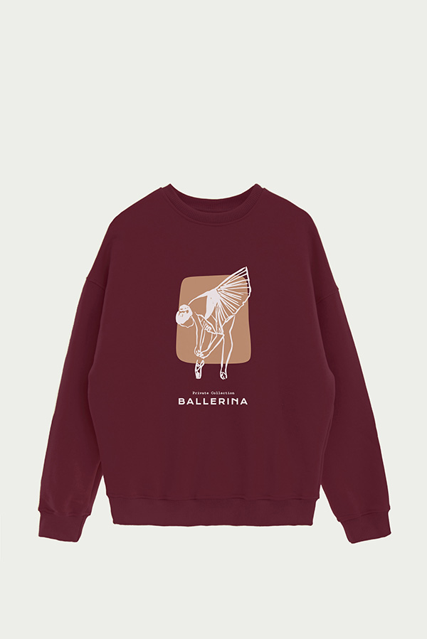 BUZO CREWNECK ESTAMPADO W BALLERINA