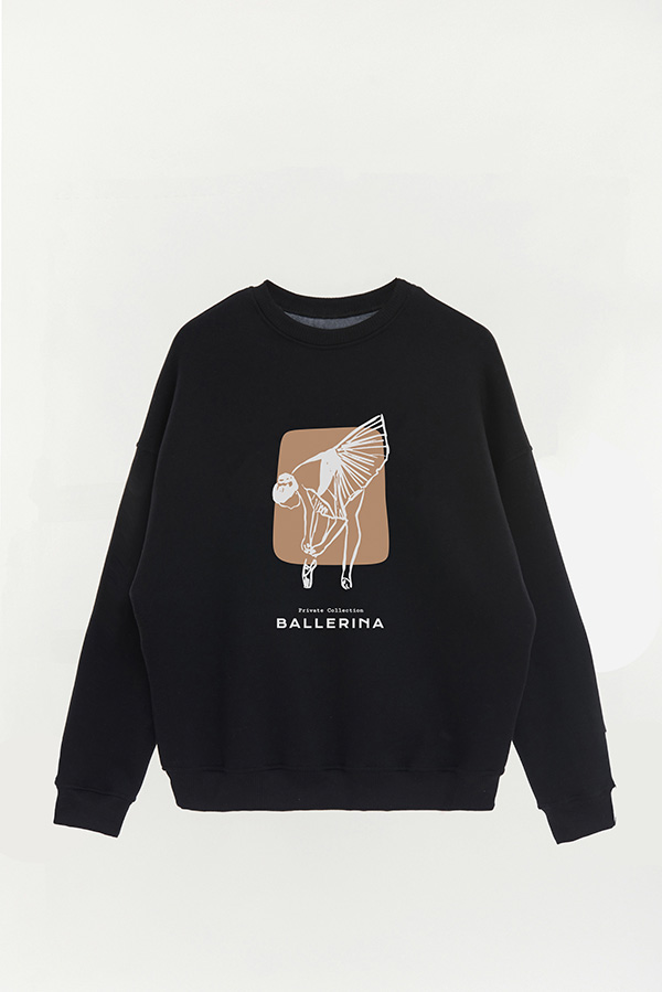 BUZO CREWNECK ESTAMPADO W BALLERINA