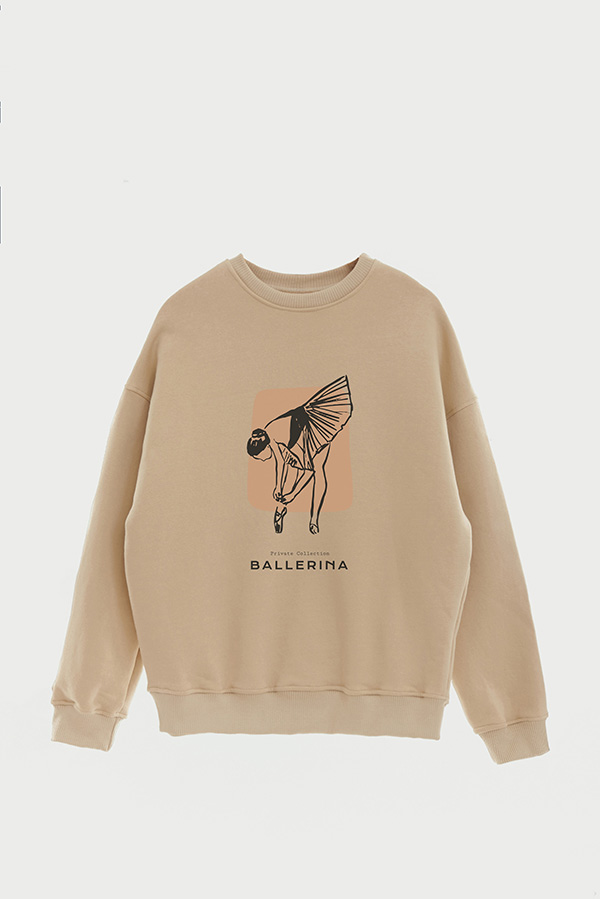 BUZO CREWNECK ESTAMPADO W BALLERINA