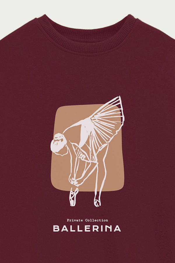 BUZO CREWNECK ESTAMPADO W BALLERINA