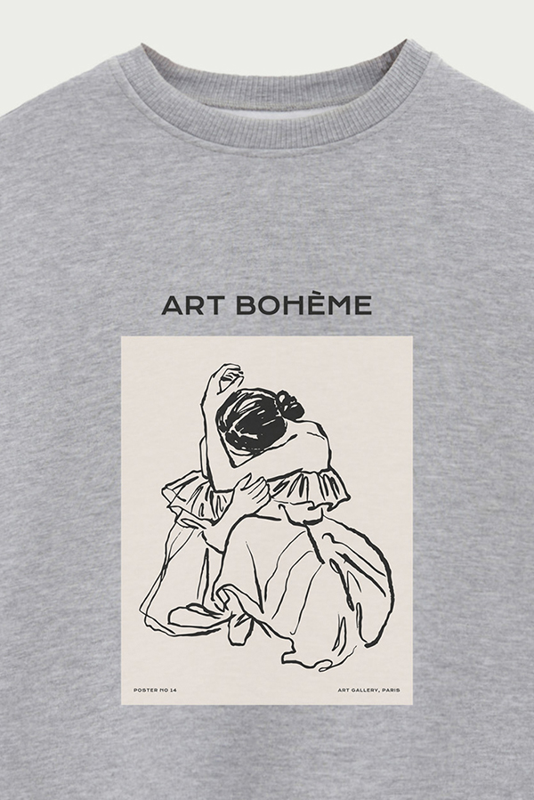 BUZO CREWNECK ESTAMPADO W ART BOHEME