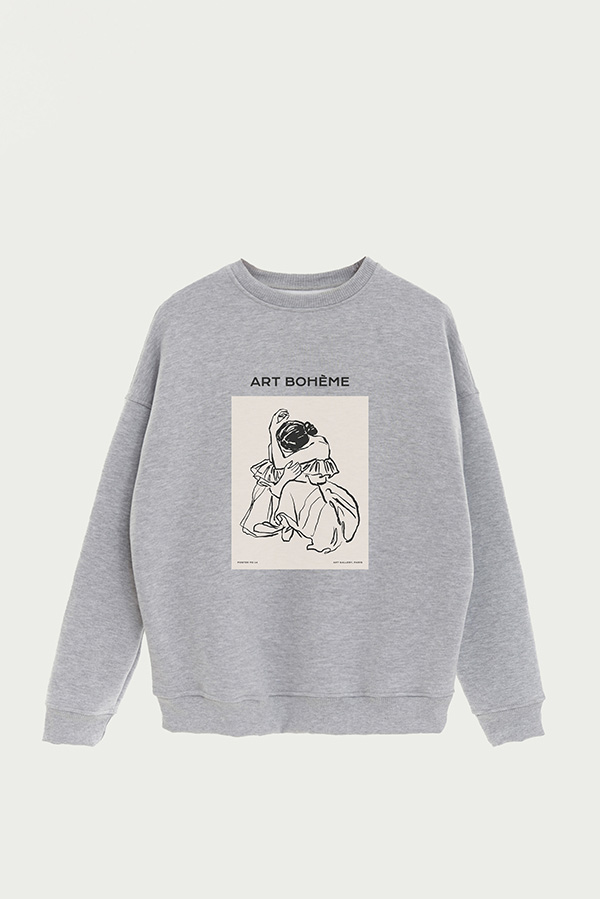BUZO CREWNECK ESTAMPADO W ART BOHEME