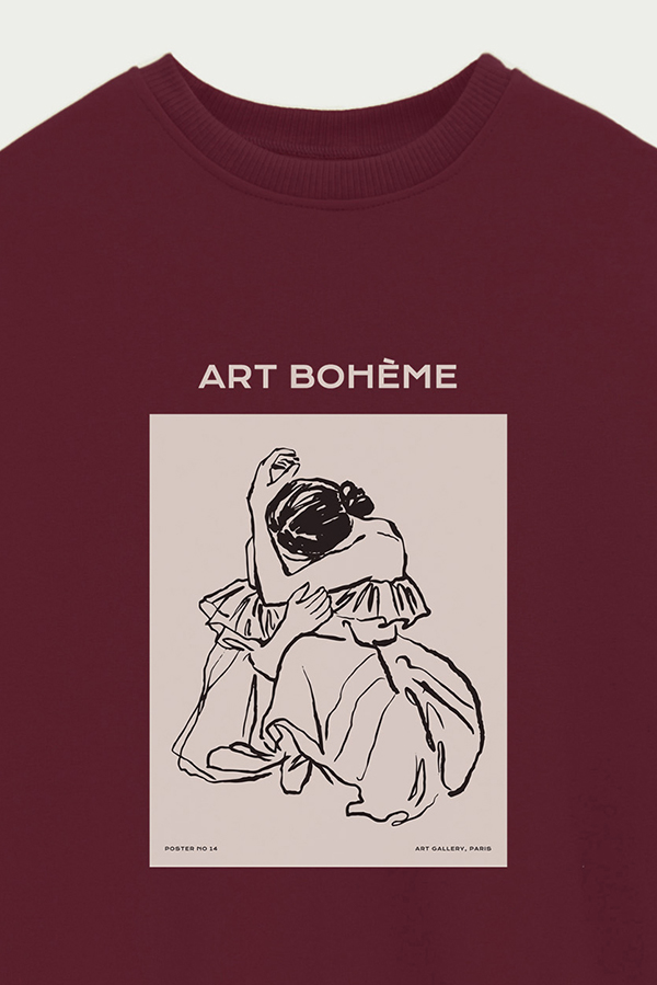BUZO CREWNECK ESTAMPADO W ART BOHEME