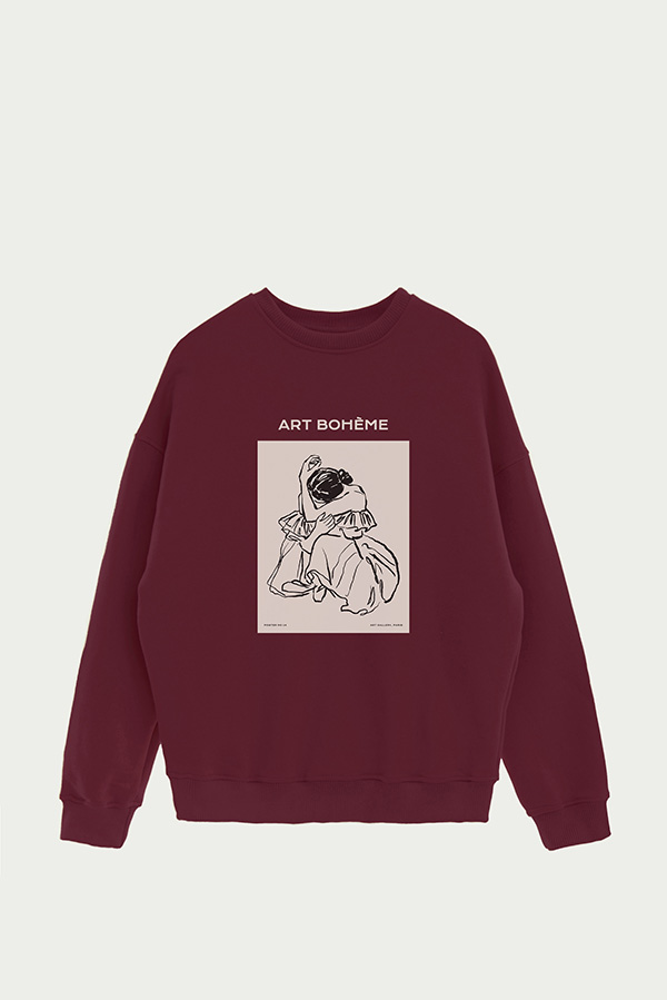 BUZO CREWNECK ESTAMPADO W ART BOHEME