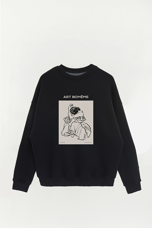 BUZO CREWNECK ESTAMPADO W ART BOHEME