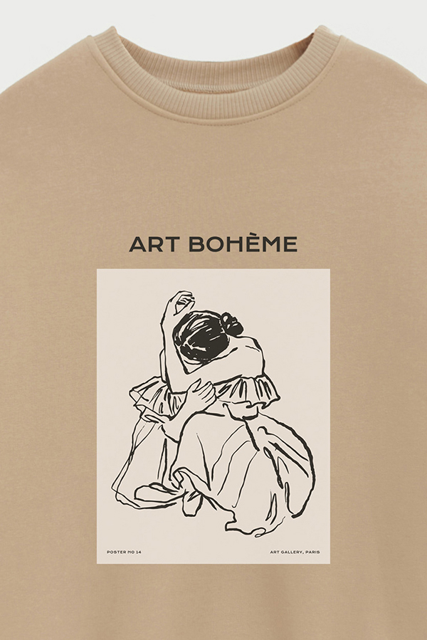 BUZO CREWNECK ESTAMPADO W ART BOHEME