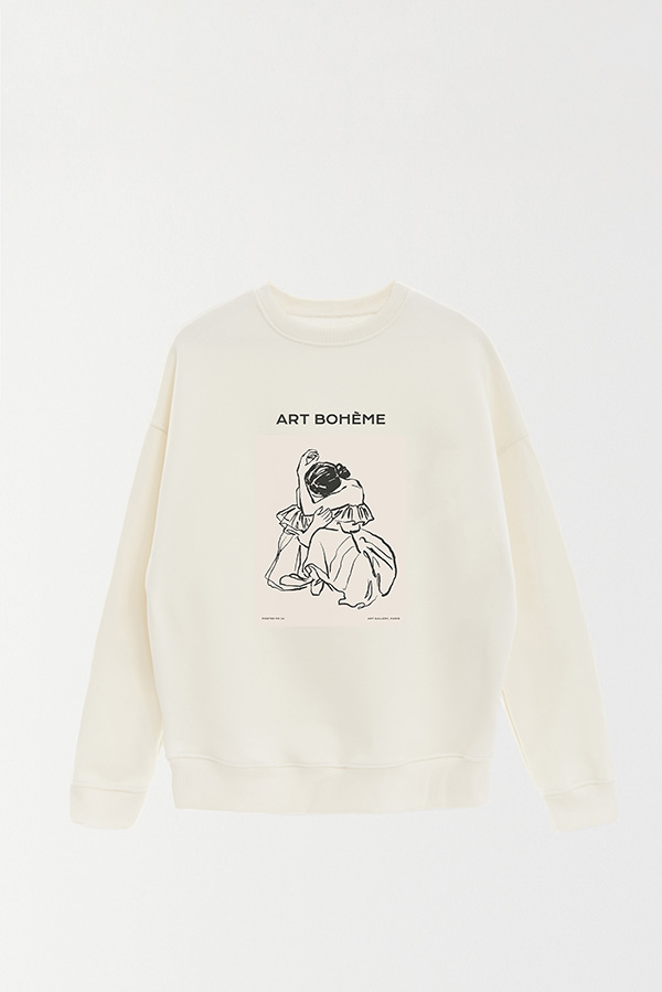 BUZO CREWNECK ESTAMPADO W ART BOHEME