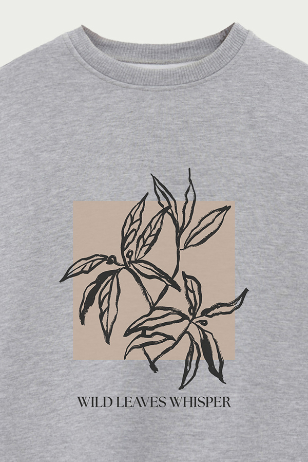 BUZO CREWNECK ESTAMPADO BT WILD LEAVES