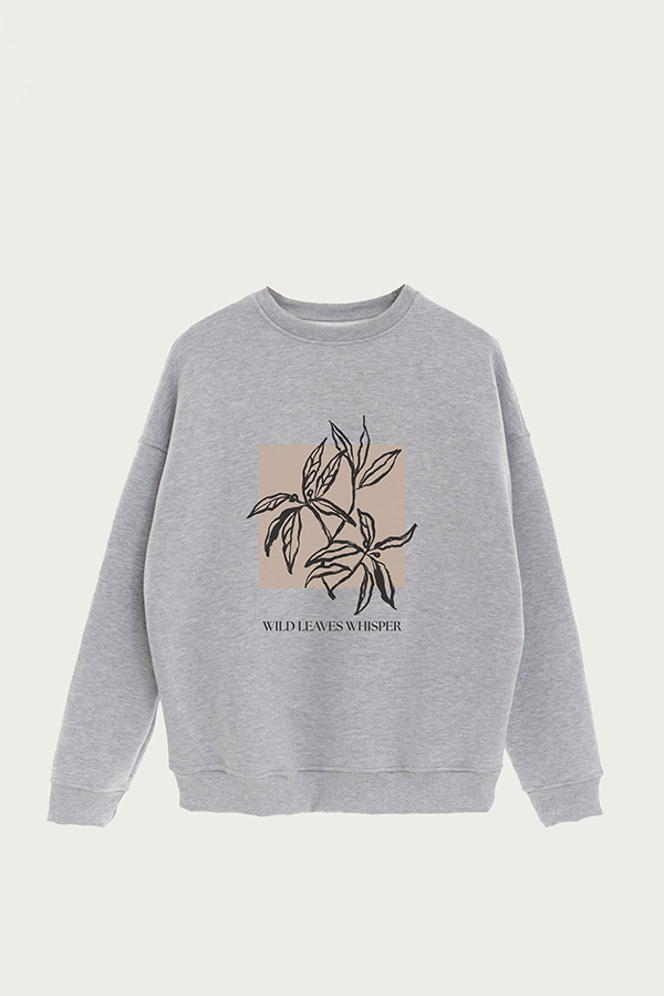BUZO CREWNECK ESTAMPADO BT WILD LEAVES