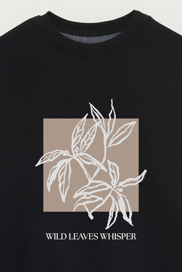 BUZO CREWNECK ESTAMPADO BT WILD LEAVES