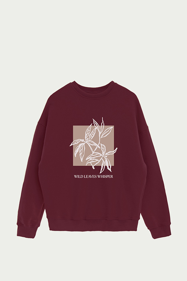 BUZO CREWNECK ESTAMPADO BT WILD LEAVES